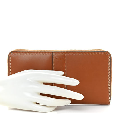 Celine Natural Calfskin Large Zip Around Multifunction Wallet Tan 2 of 16