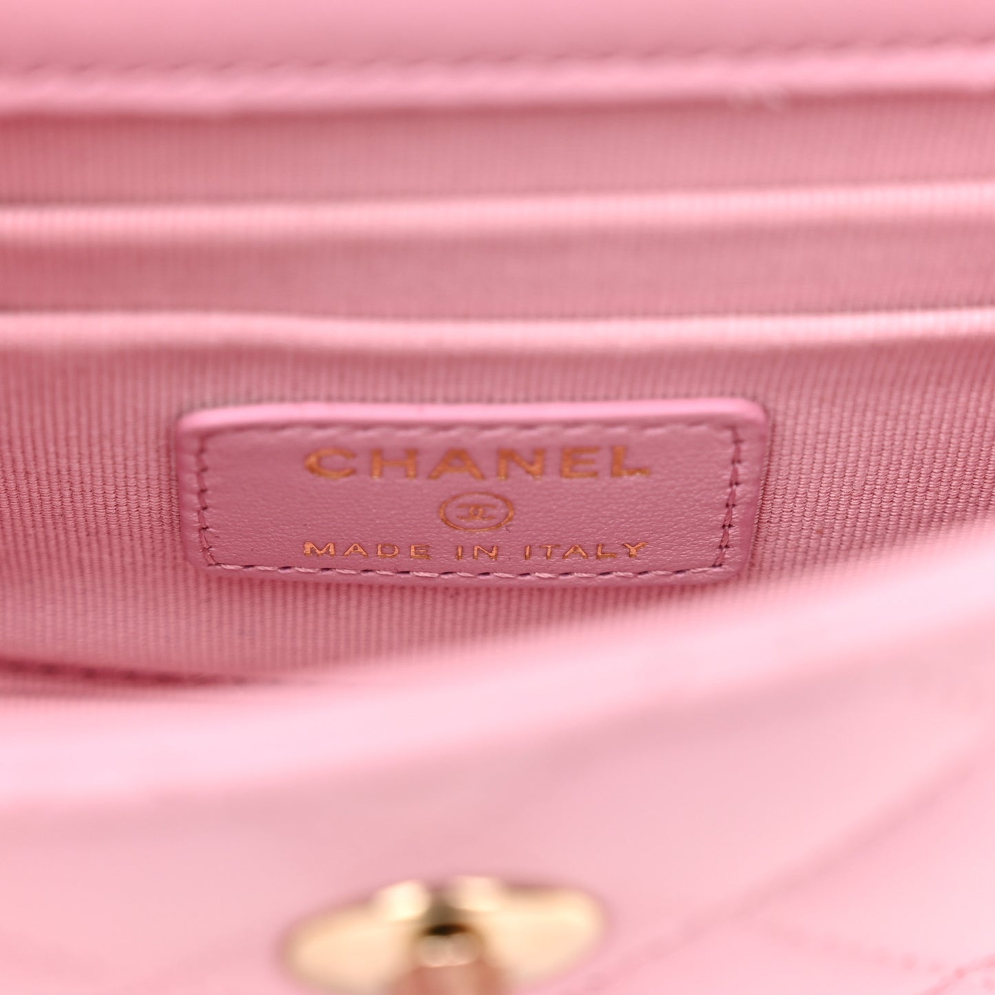 Lambskin Quilted Mini Trendy CC Clutch With Chain Pink