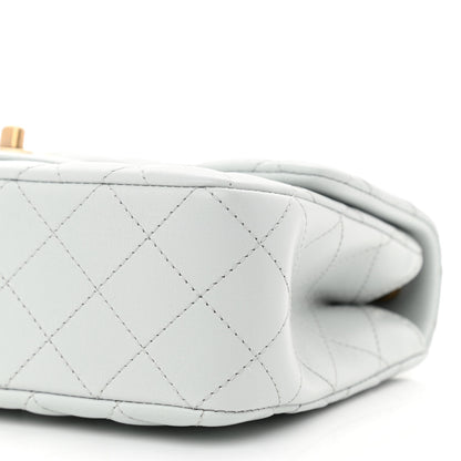 Chanel Lambskin Quilted Small Sweet Camellia Flap Light Blue 10 of 11