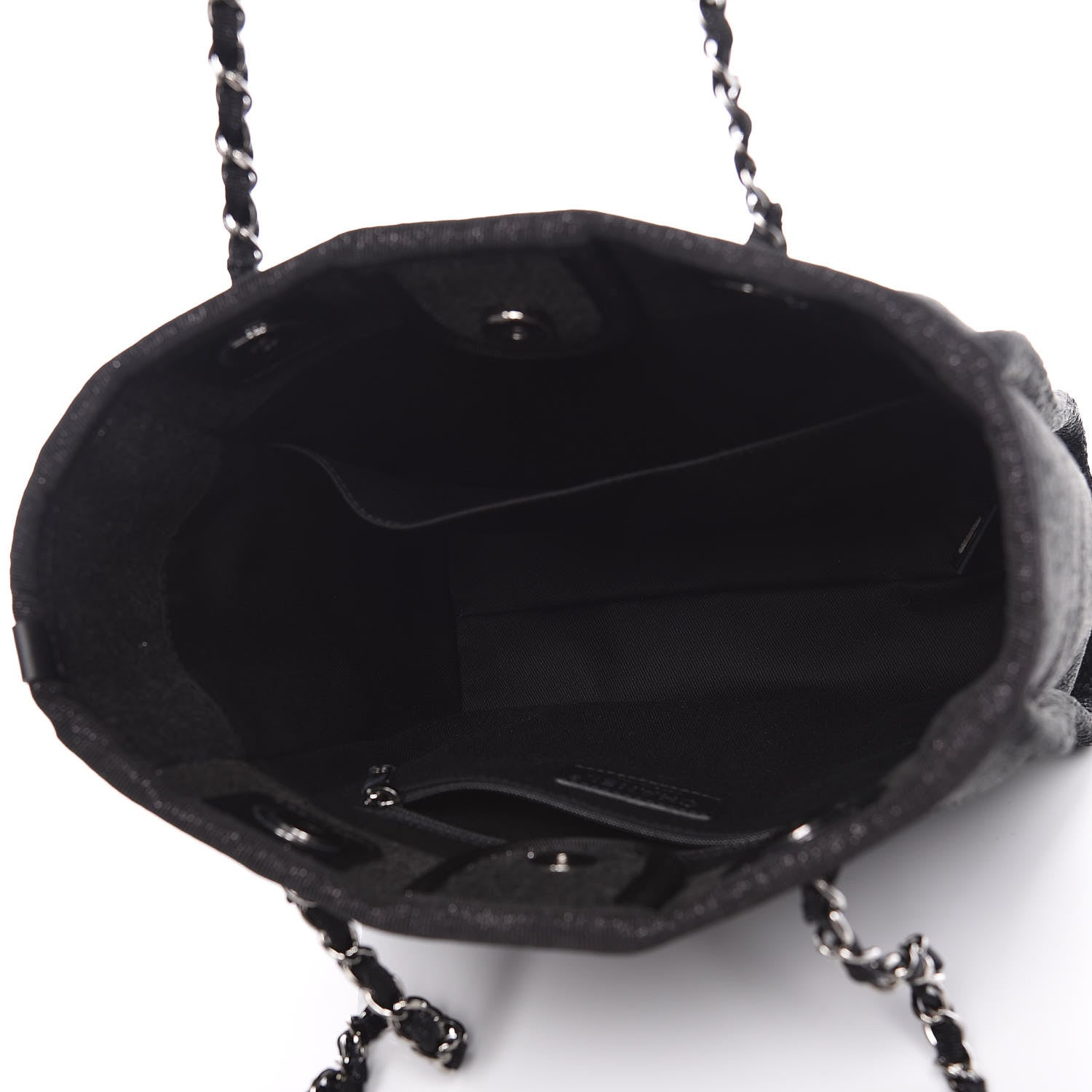 Chanel Lurex Boucle Mini Deauville Tote Black 5 of 10