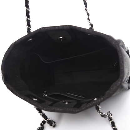 Chanel Lurex Boucle Mini Deauville Tote Black 5 of 10