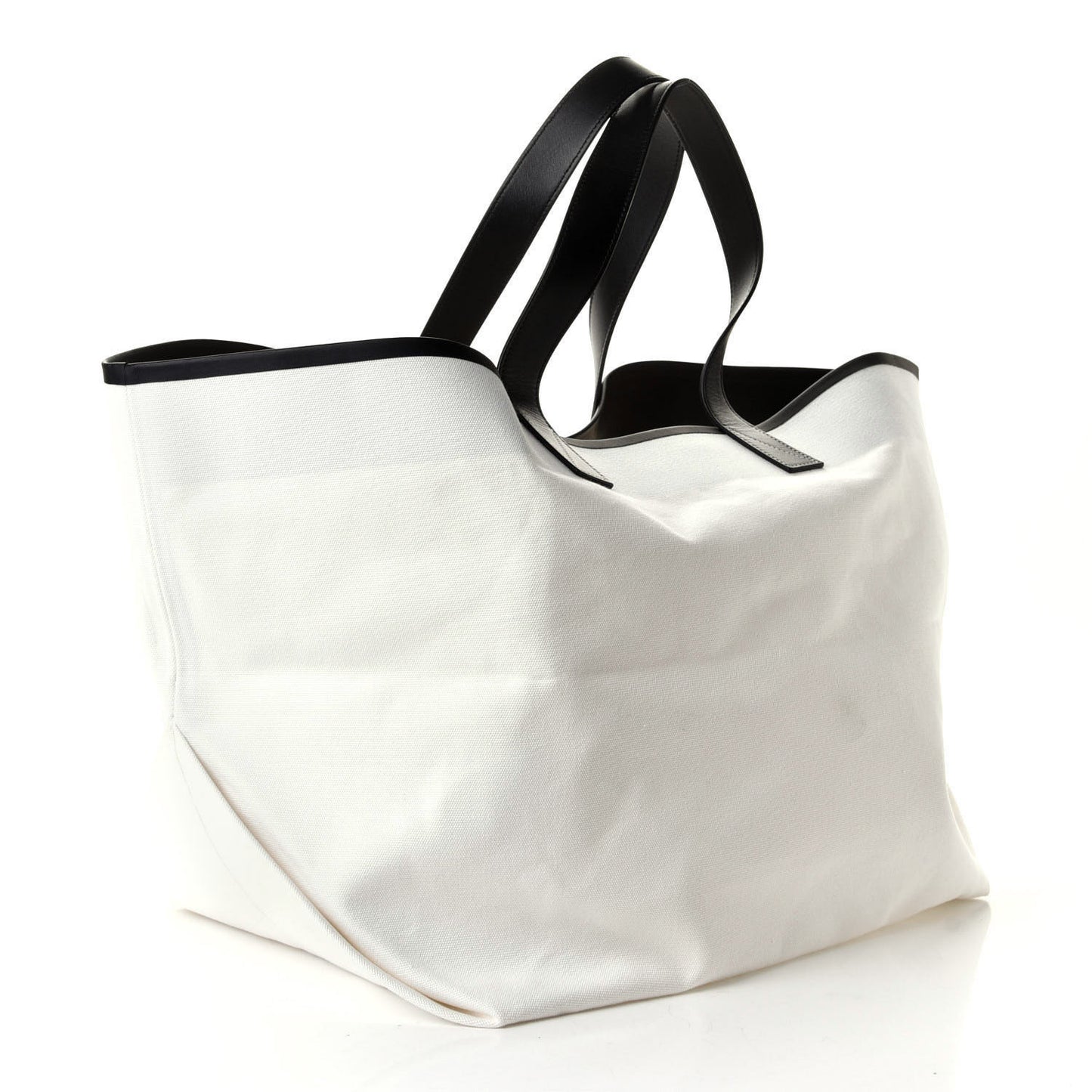 Textile Large Made In Tote White Black