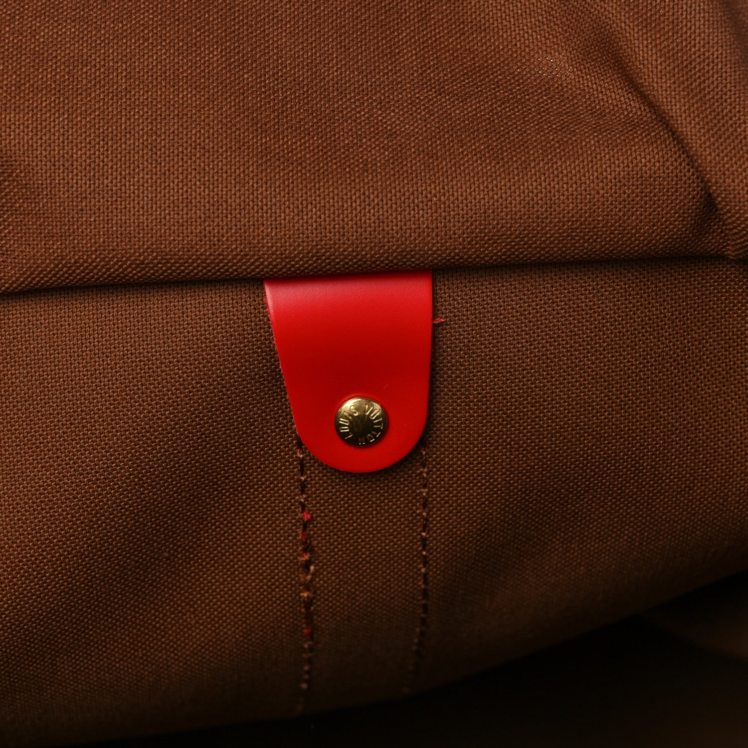Louis Vuitton Calfskin Monogram Keepall Bandouliere 50 Coquelicot 6 of 12