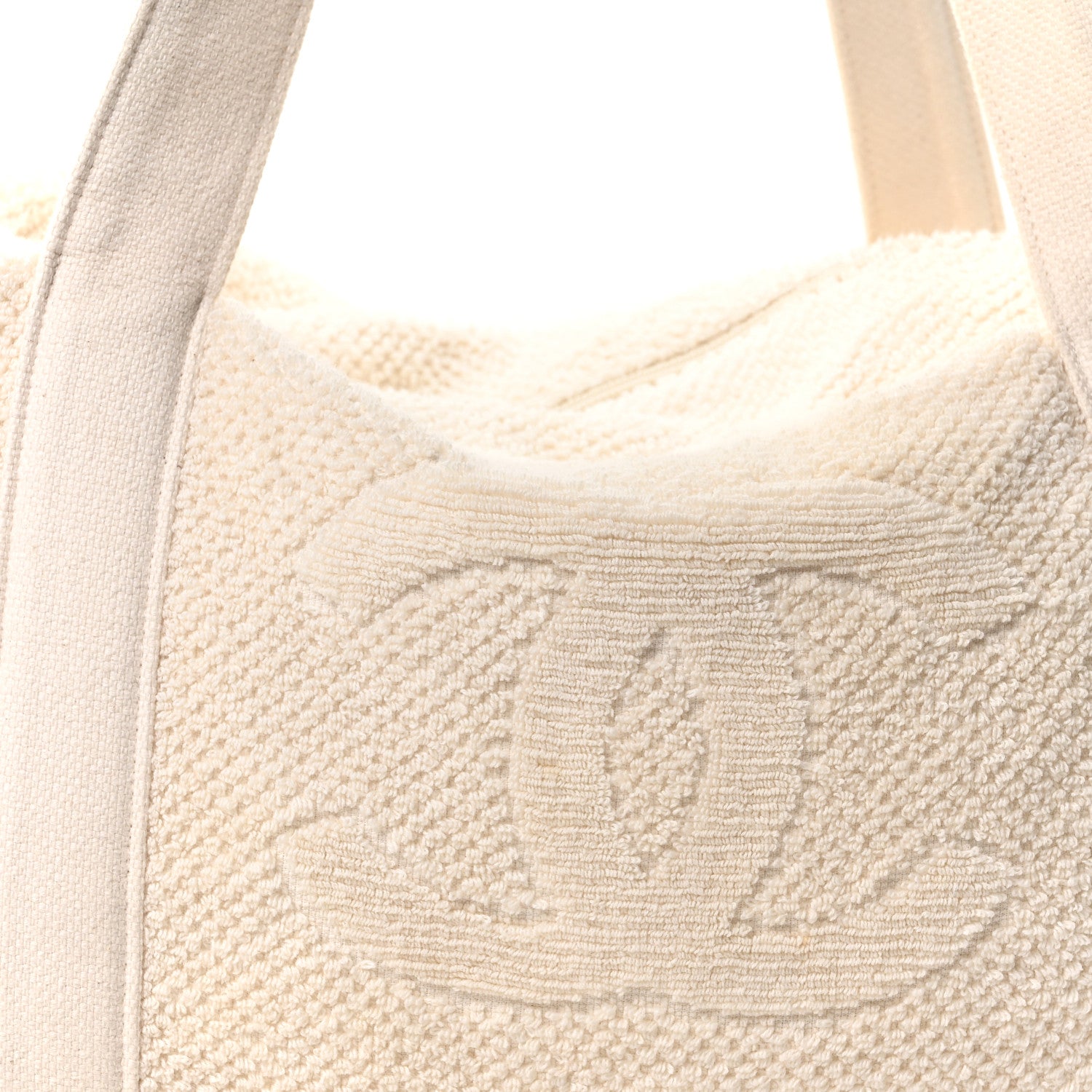 Chanel Terry Cotton CC Beach Tote Towel Set Ivory 9 of 11