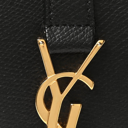 Saint Laurent Textured Calfskin Medium Classic Monogram Universite Bag Black 7 of 9