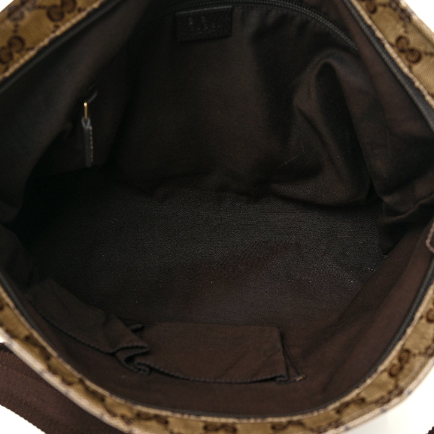 Crystal Monogram Large Flat Messenger Bag Dark Brown