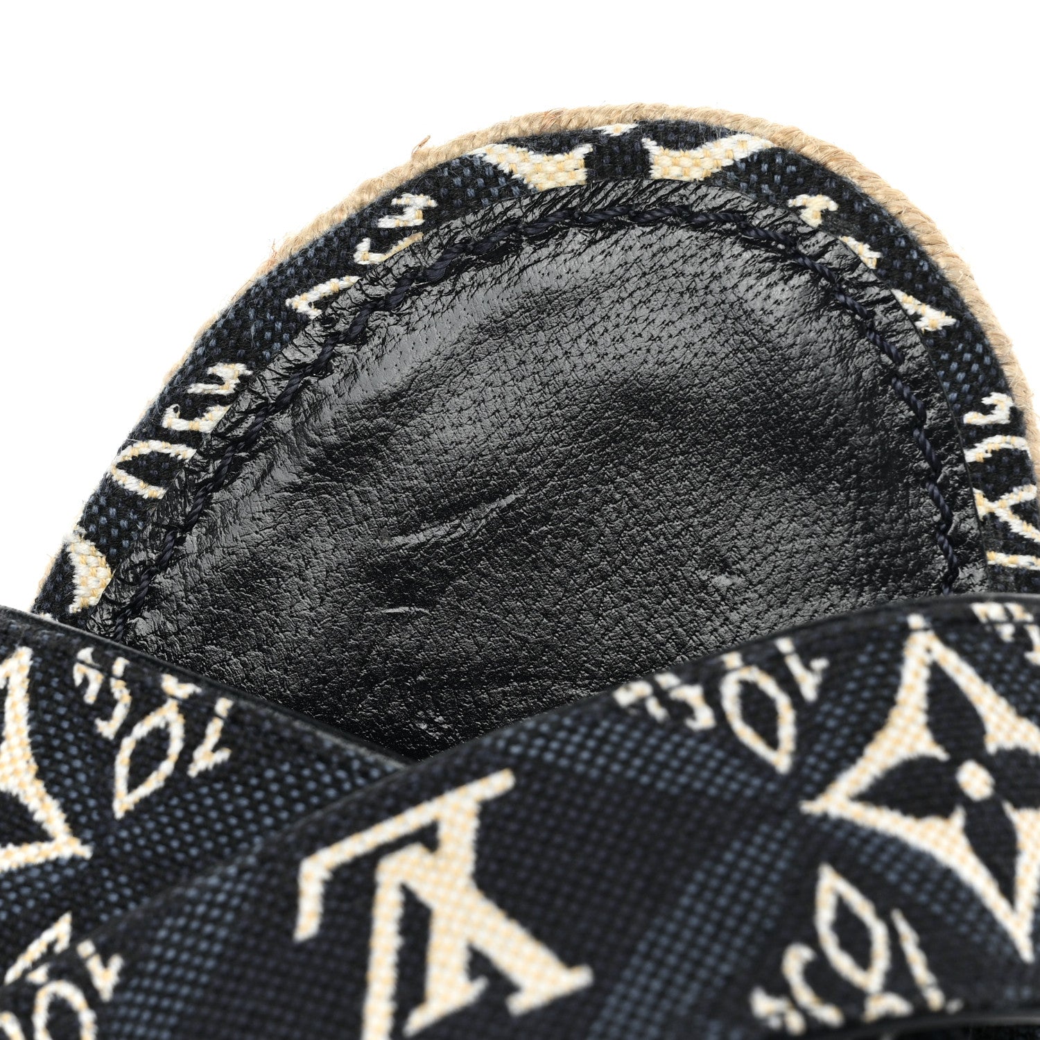 Louis Vuitton Jacquard Calfskin Since 1854 Boundary Wedge Sandals 39 Blue 11 of 11