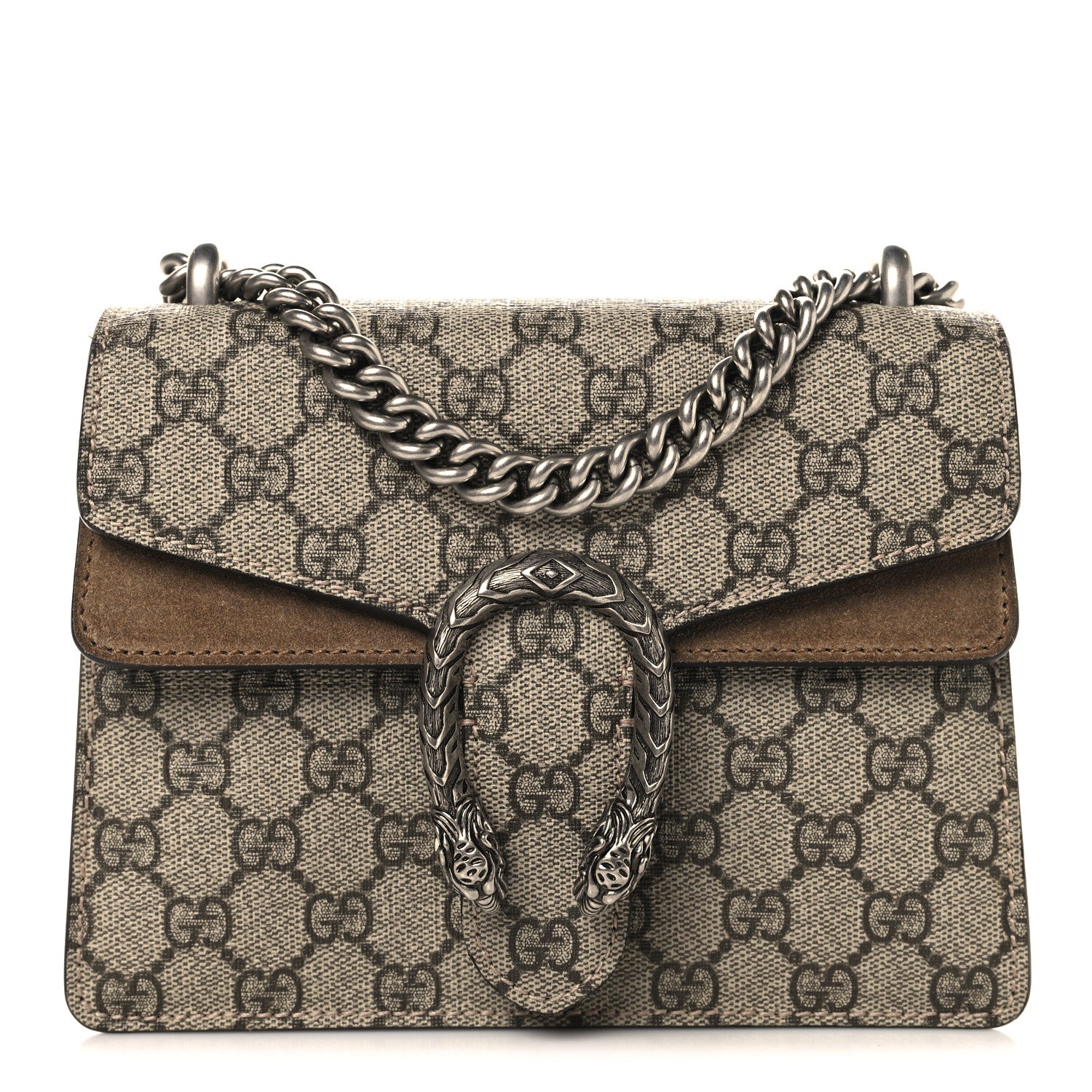 Gucci GG Supreme Monogram Mini Dionysus Shoulder Bag Taupe 1 of 9