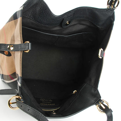Burberry House Check Horseshoe Leather Small Canterbury Black 5 of 7