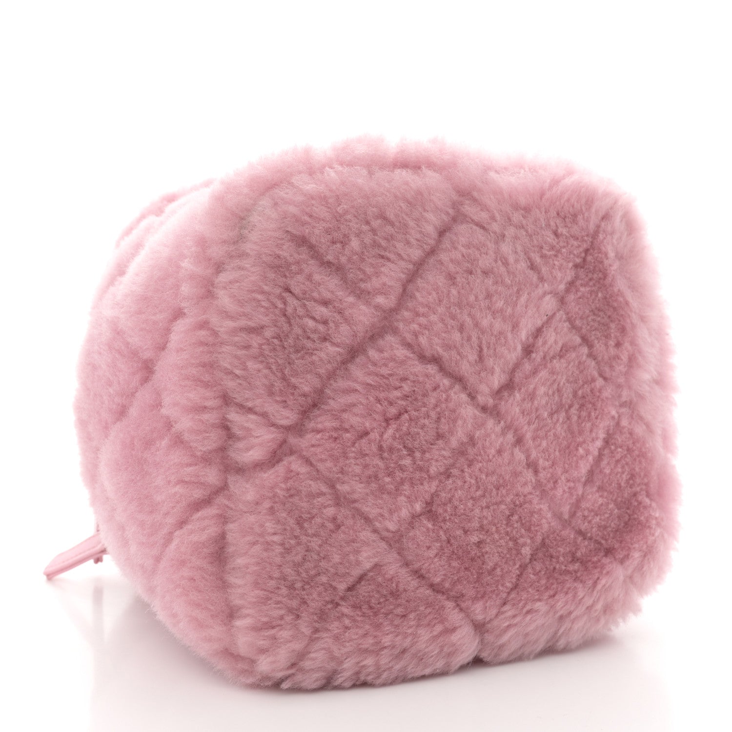 Chanel Shearling Lambskin Quilted Small CC Vanity Case Pink 5 of 11