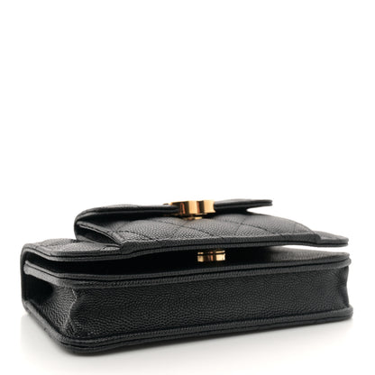 Chanel Caviar Quilted Pocket Twins Clutch With Chain Black 4 of 11
