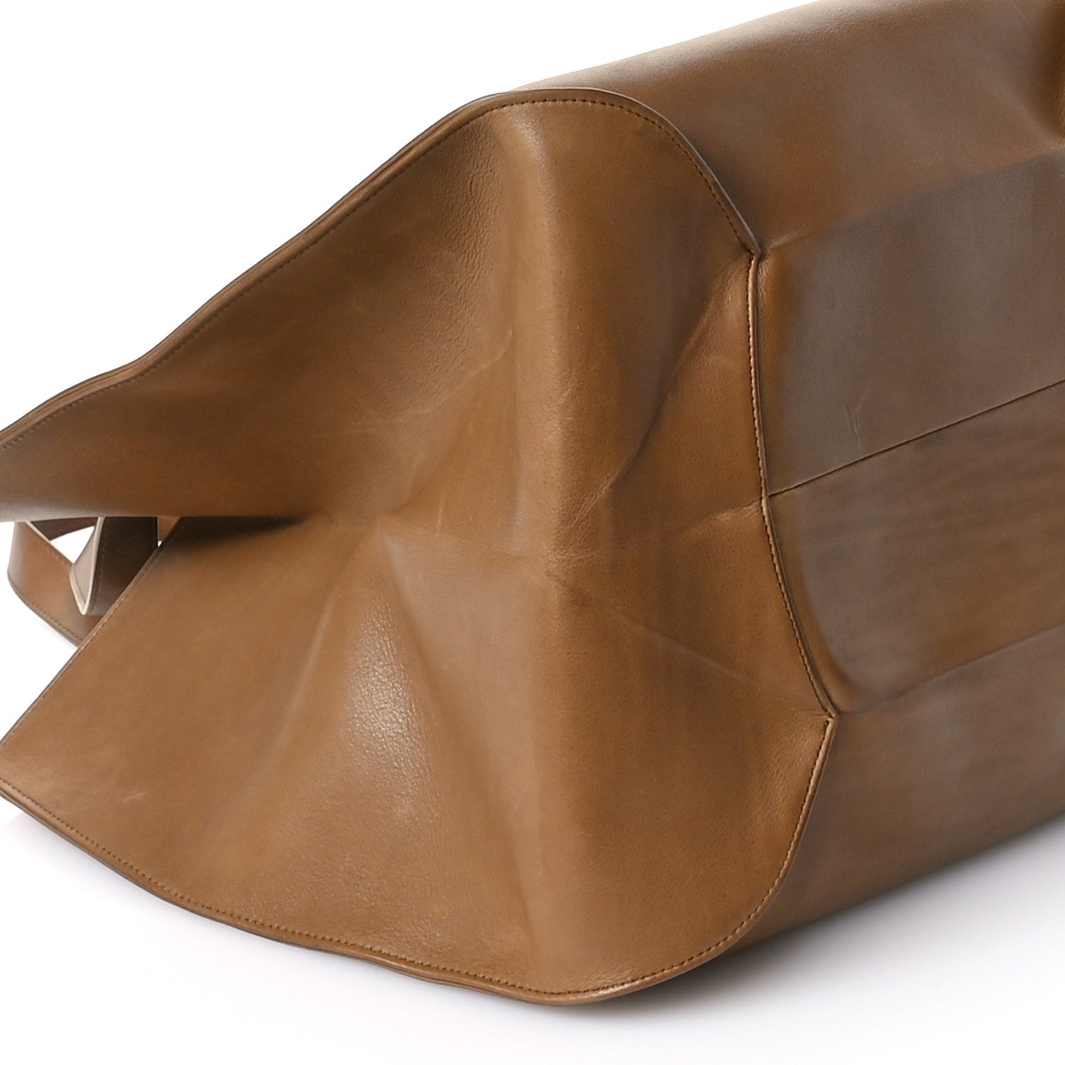 The Row Polished Saddle Calfskin Graham Tote Muschio 8 of 10