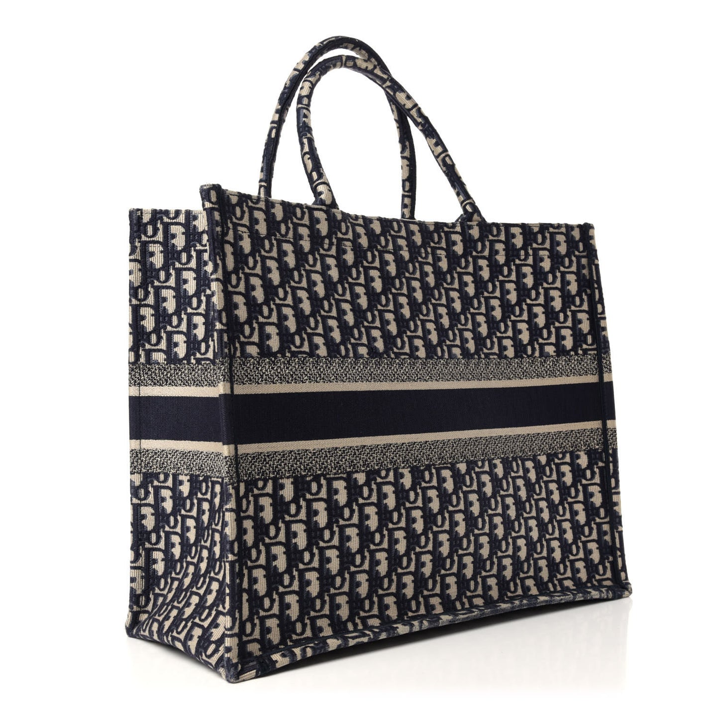 Oblique Book Tote Blue Multicolor