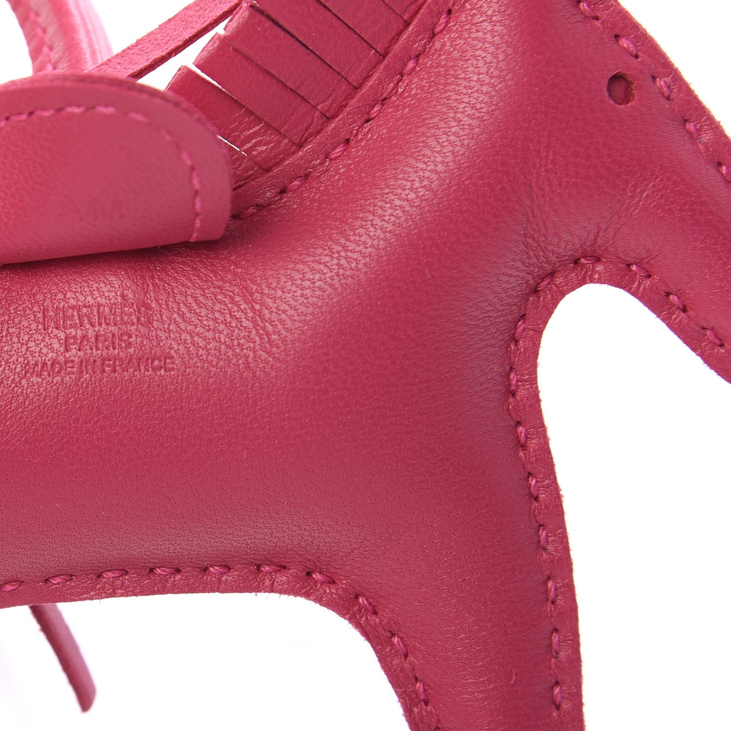 Milo Lambskin Grigri Rodeo Horse Bag Charm PM Rose Mexico