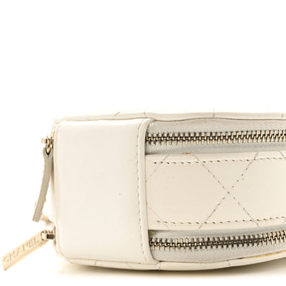 Chanel Lambskin Quilted Round Handle With Care Vanity With Chain White 10 of 12