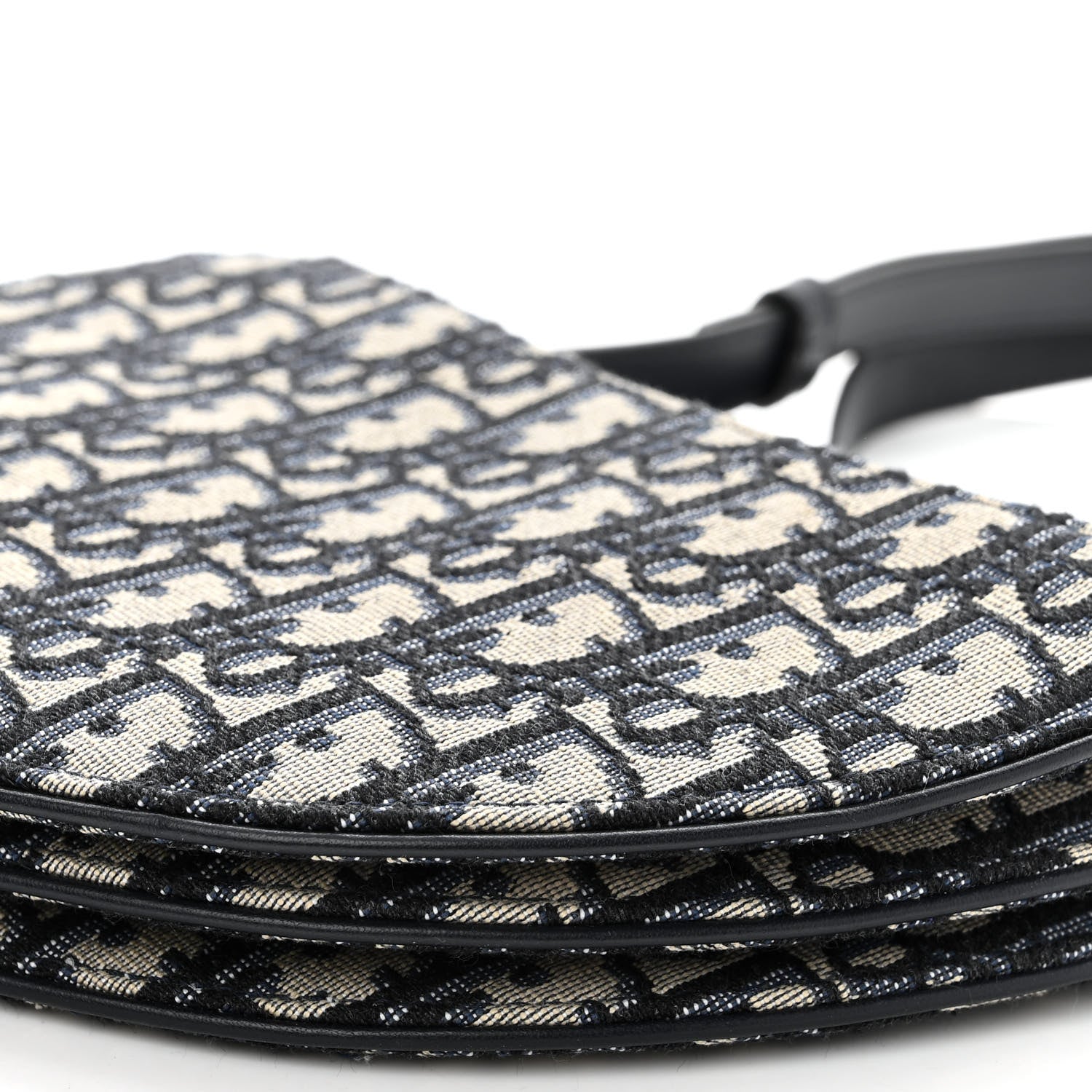 Christian Dior Oblique Saddle Pouch With Strap Navy Blue 11 of 12