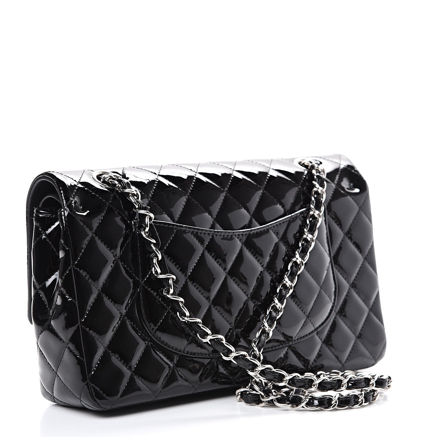Chanel Patent Quilted Medium Double Flap Black 2 of 12