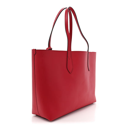 Burberry Grainy Calfskin Haymarket Check Medium Reversible Tote Red 4 of 20