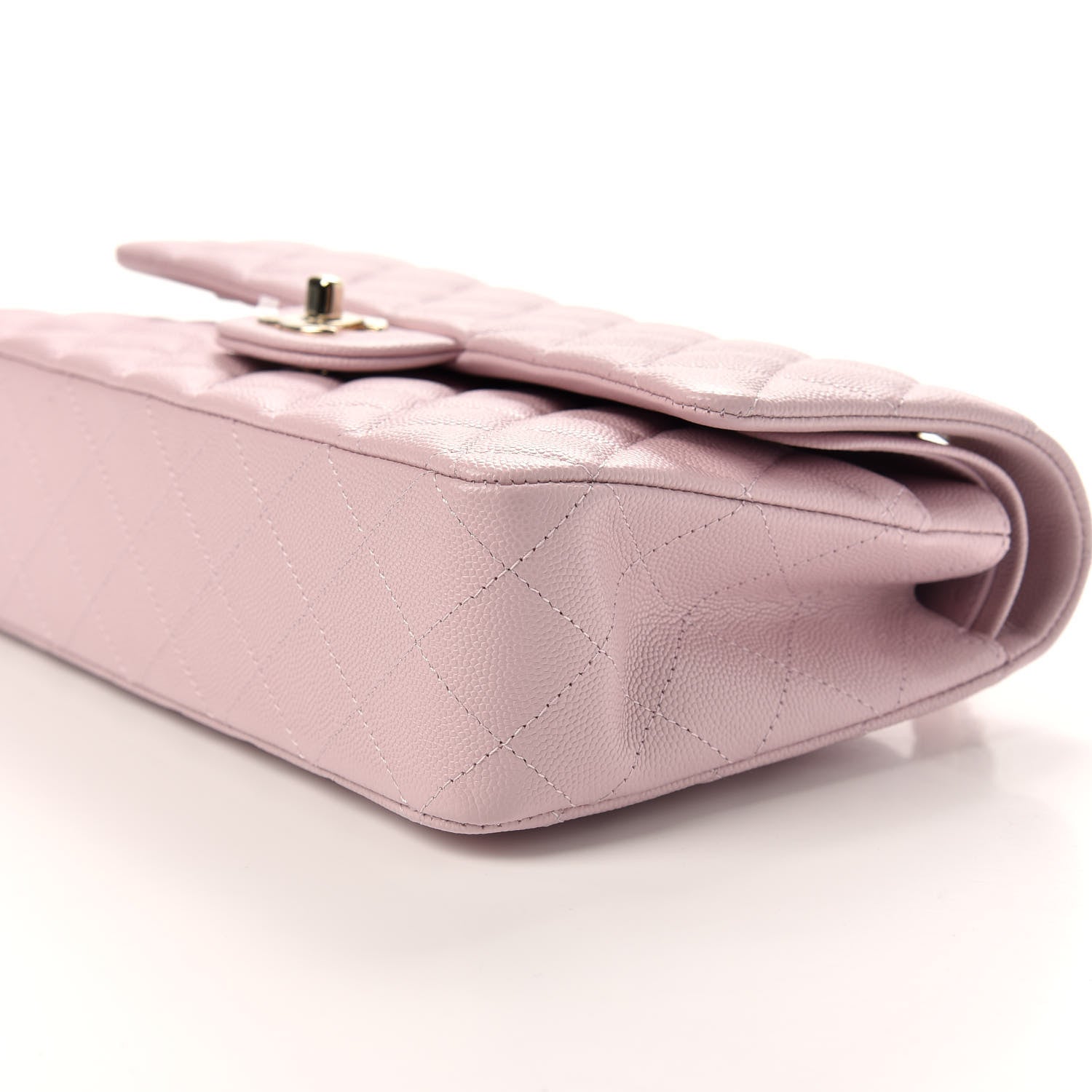 Chanel Caviar Quilted Medium Double Flap Light Pink 7 of 10