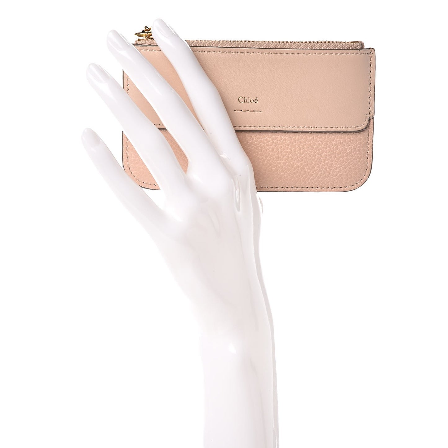 Grained Calfskin Drew Card Holder