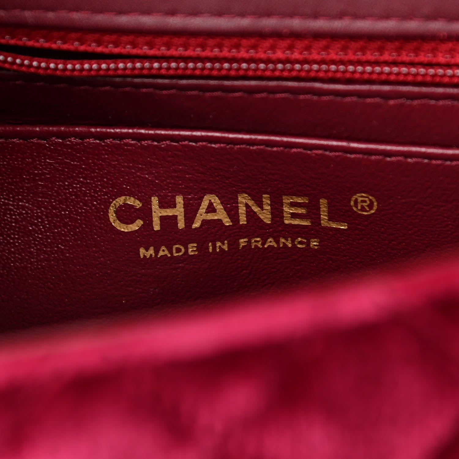 Chanel Velvet Quilted Mini Square Flap Burgundy 6 of 13