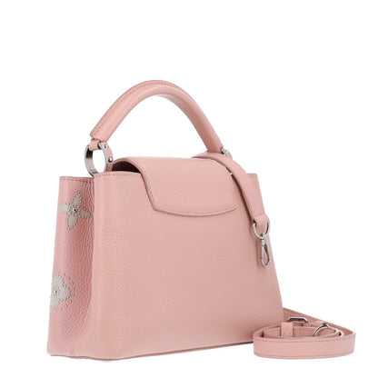Louis Vuitton Taurillon Studded Flowers Capucines BB Magnolia 3 of 9