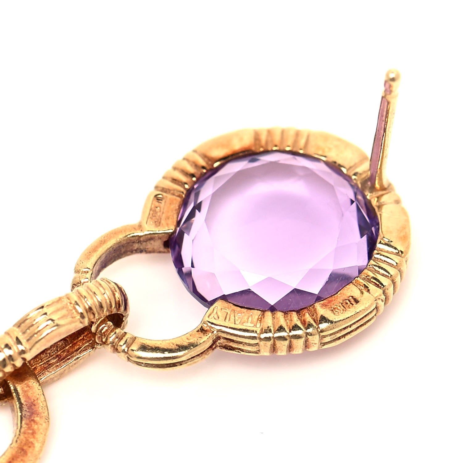 Roberto Coin 18K Yellow Gold Amethyst Prasiolite Drop Earrings 5 of 5