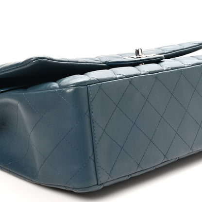 Chanel Lambskin Quilted Maxi Double Flap Blue 9 of 10