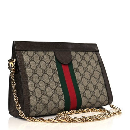 Gucci GG Supreme Monogram Web Small Ophidia Chain Shoulder Bag Brown 3 of 6