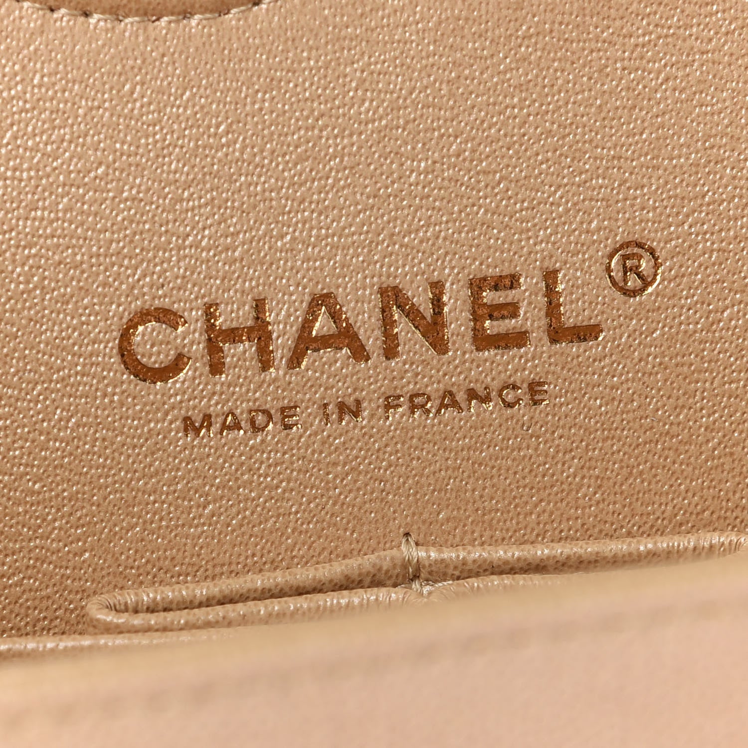 Chanel Iridescent Caviar Quilted Medium Double Flap Beige 6 of 9