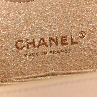 Chanel Iridescent Caviar Quilted Medium Double Flap Beige 6 of 9