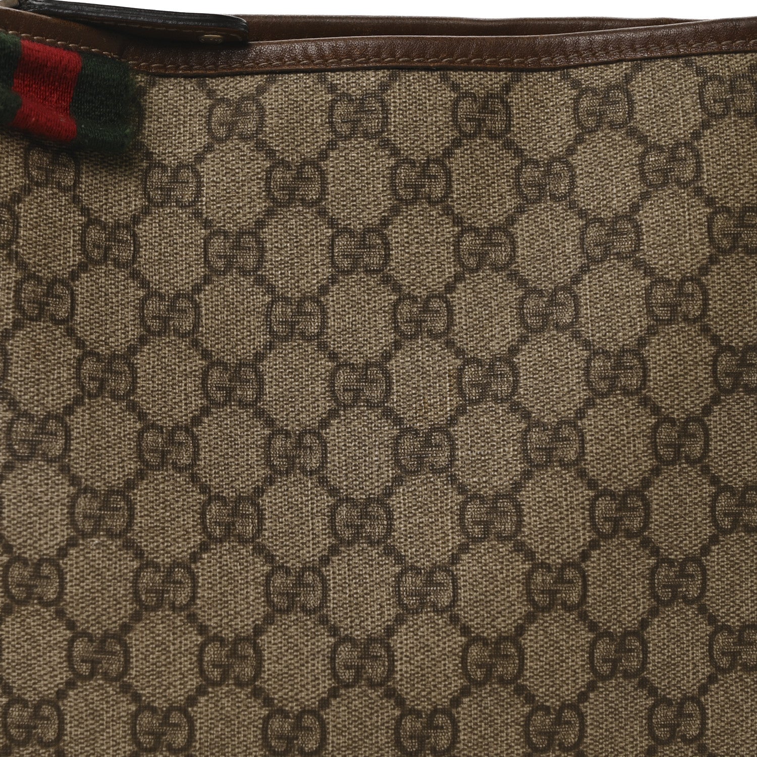 Gucci GG Plus Monogram Signature Web Loop Messenger Brown 8 of 10