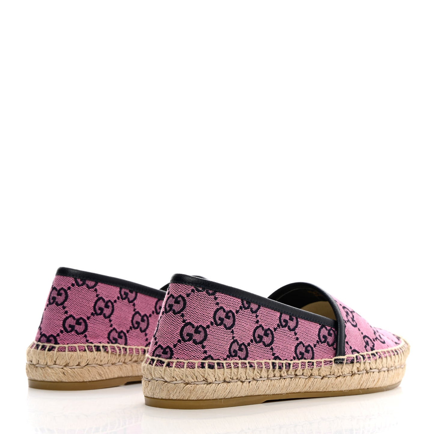 GG Monogram Multicolor Espadrilles 36.5 Pink Blue