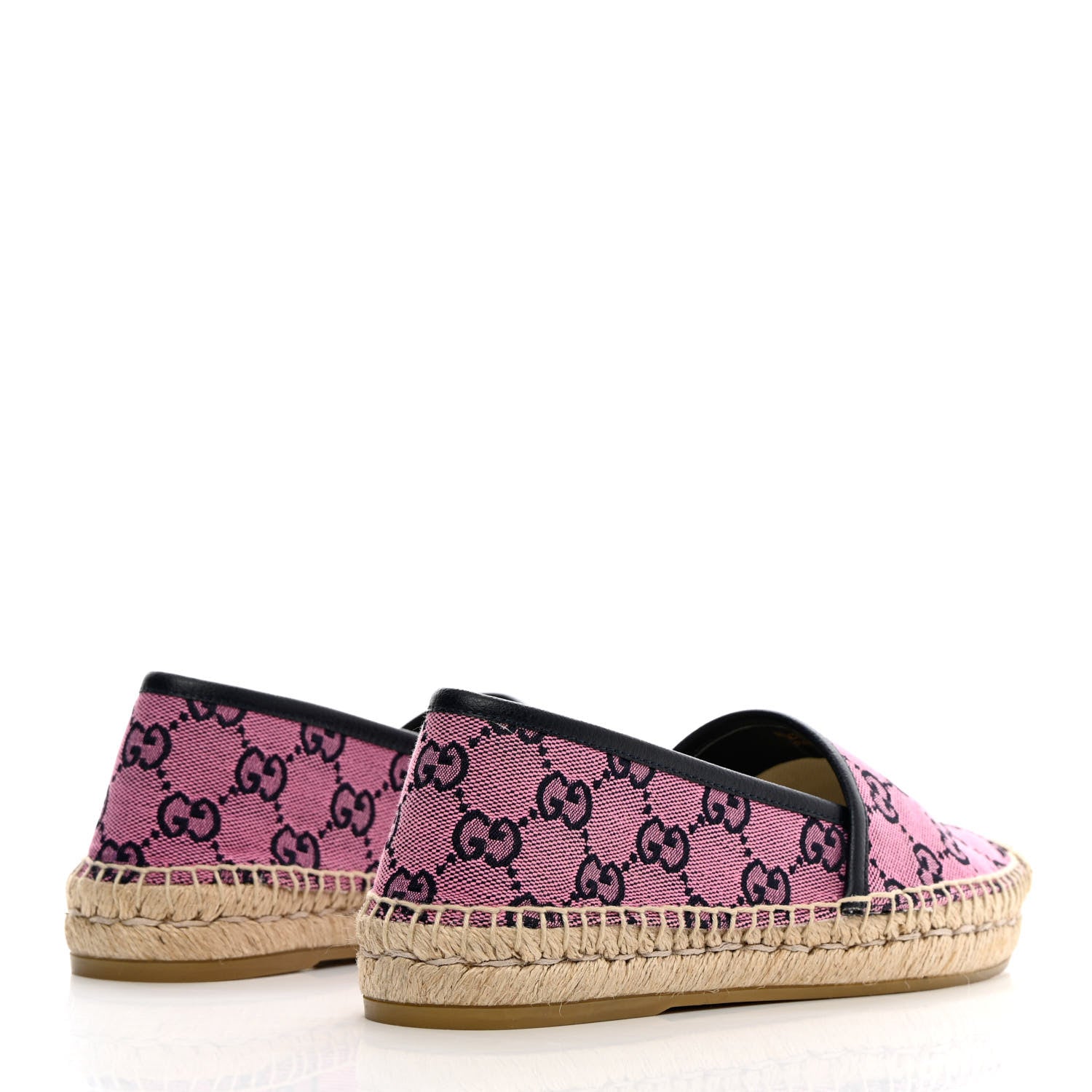 Gucci GG Monogram Multicolor Espadrilles 36.5 Pink Blue 4 of 11