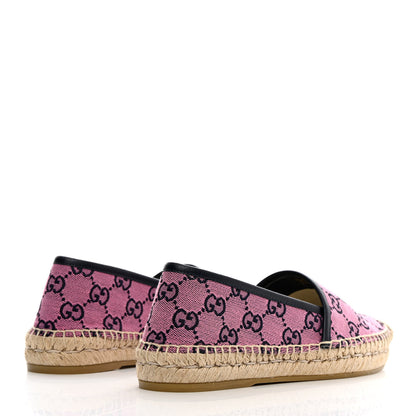 Gucci GG Monogram Multicolor Espadrilles 36.5 Pink Blue 4 of 11