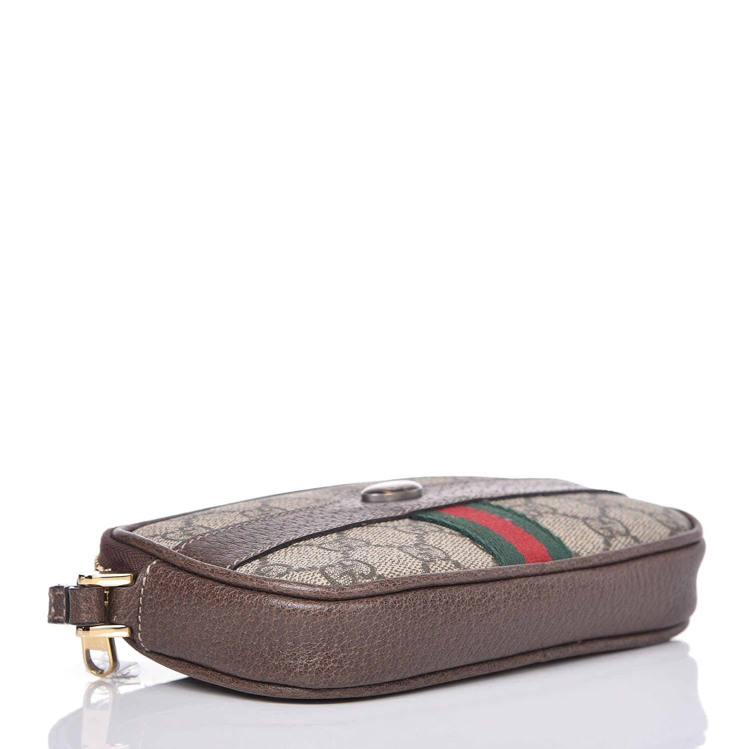 Gucci GG Supreme Monogram Ophidia Phone Case Wristlet Brown 4 of 12