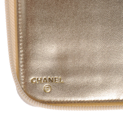 Chanel Patent Calfskin Lucky Symbols Zip Around Wallet Gold 6 of 8