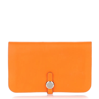 Hermes Swift Dogon Duo Wallet Orange 1 of 10