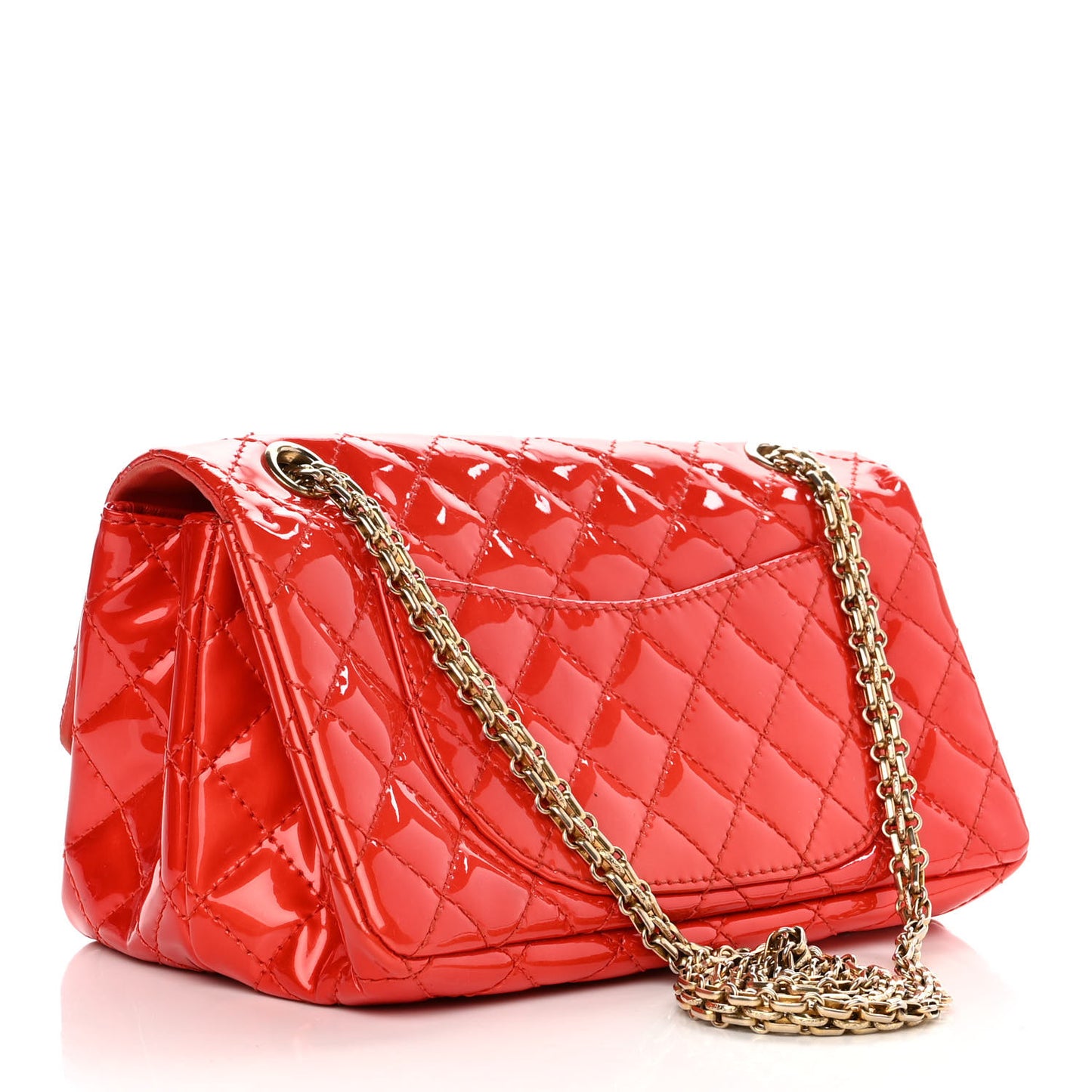 Patent Quilted Accordion Reissue 2.55 Flap Red