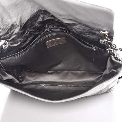 Chanel Vinyl Quilted Jumbo Melrose Degrade Flap Black 5 of 7