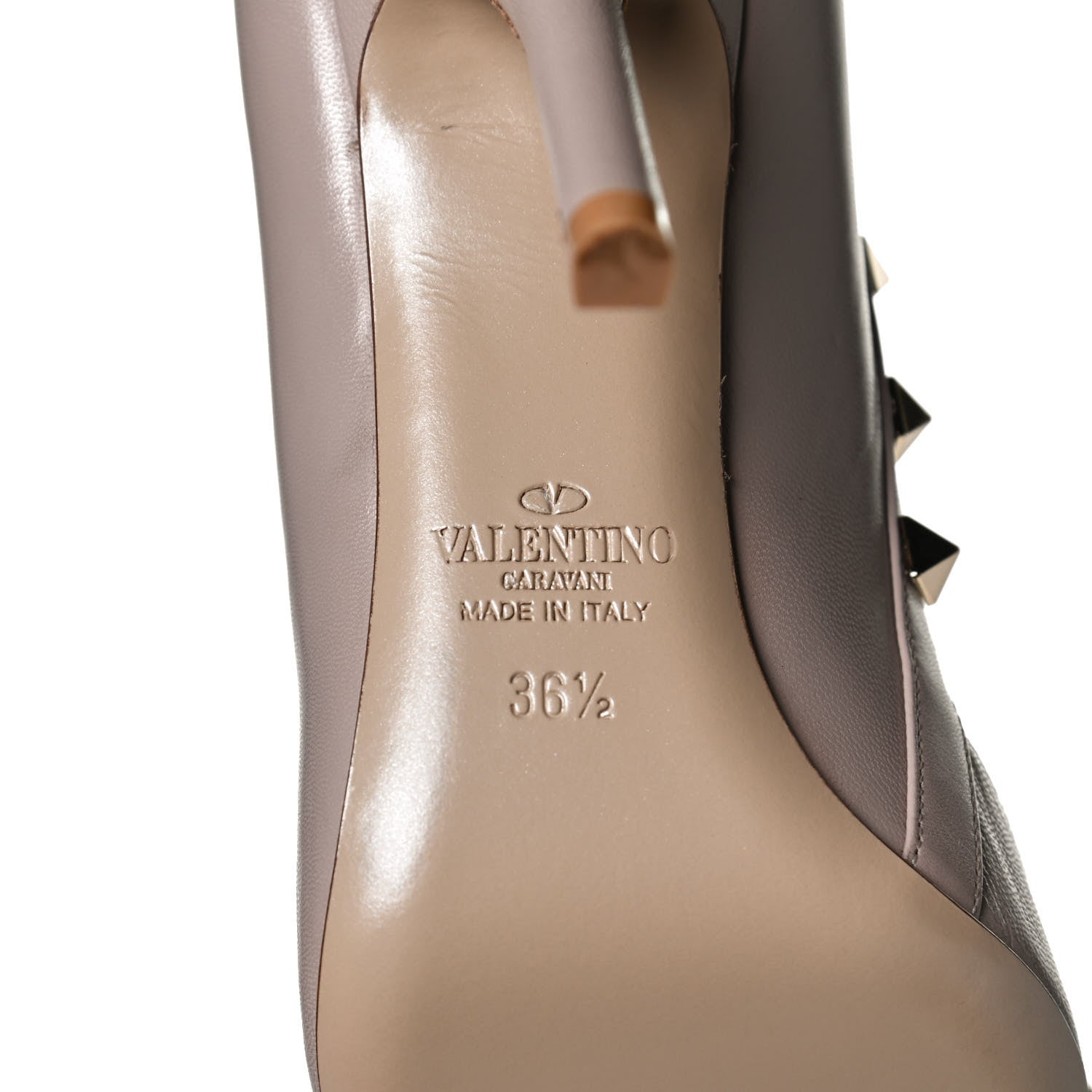 Valentino Garavani Nappa Rockstud Cross Strap D'Orsay 105mm Pumps 36.5 Poudre 8 of 11