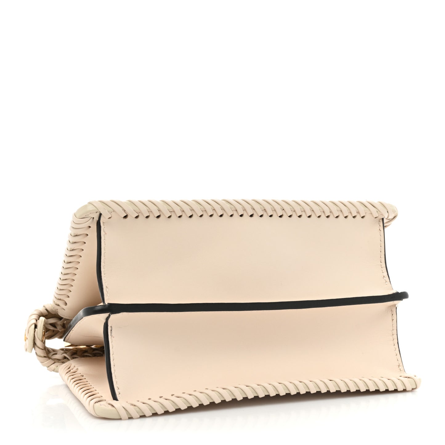 Vitello King Shiny Nappa Intreccio Petite Peekaboo I SEE U Satchel Camelia