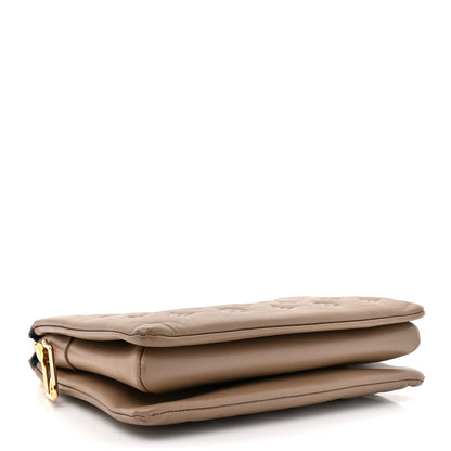 Louis Vuitton Lambskin Embossed Monogram Coussin PM Taupe 4 of 17