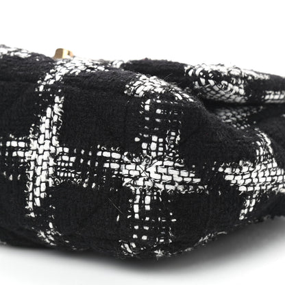 Chanel Tweed Quilted Medium Chanel 19 Flap Black White 8 of 8