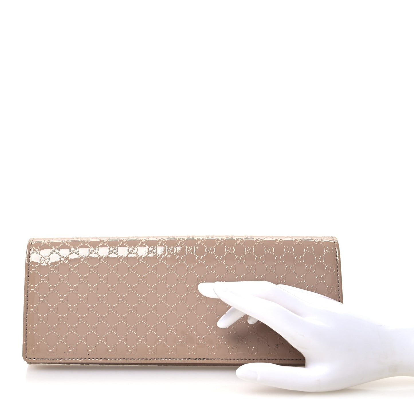 Patent Microguccissima Small Broadway Clutch Dark Cipria