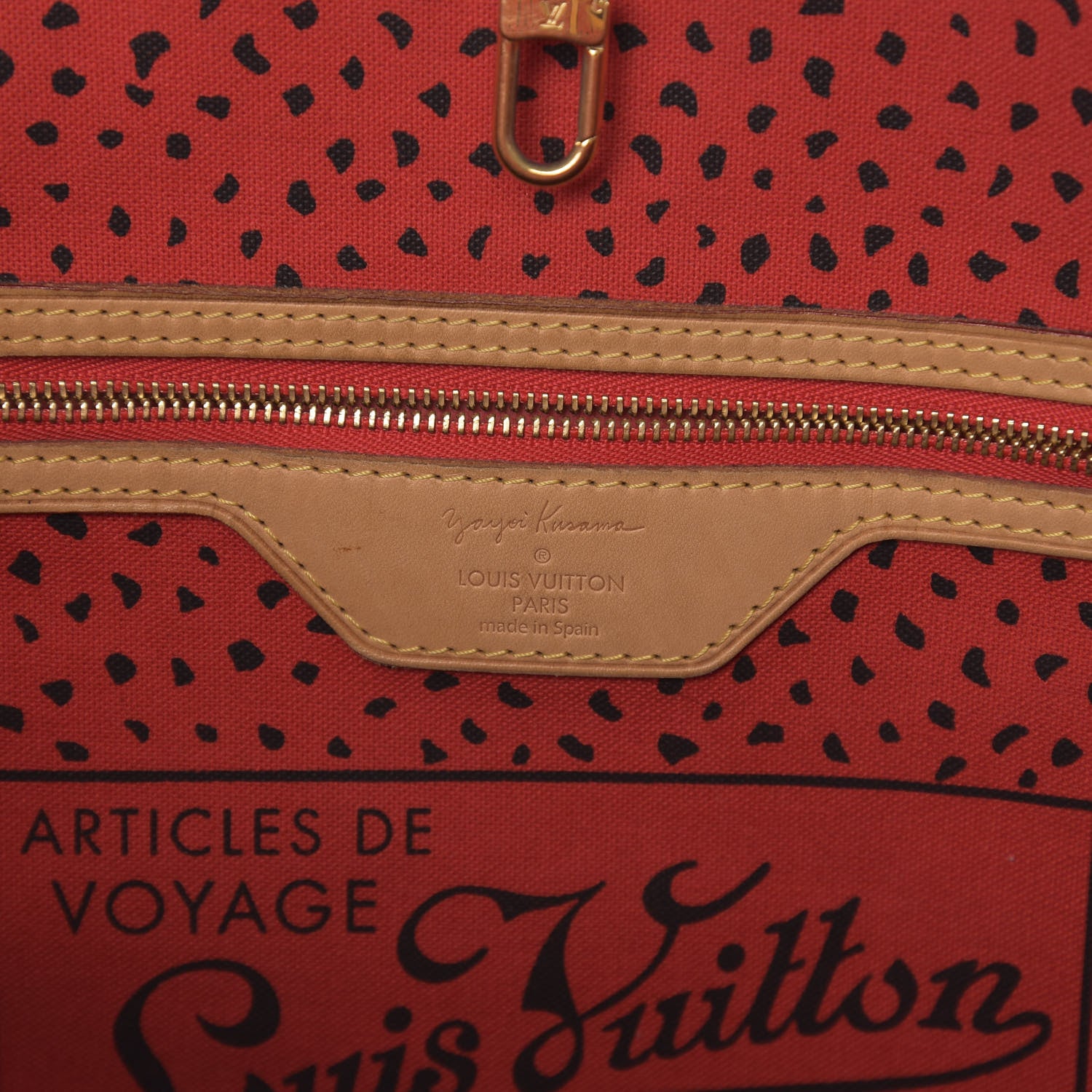 Louis Vuitton Monogram Kusama Waves Neverfull MM Red 6 of 14