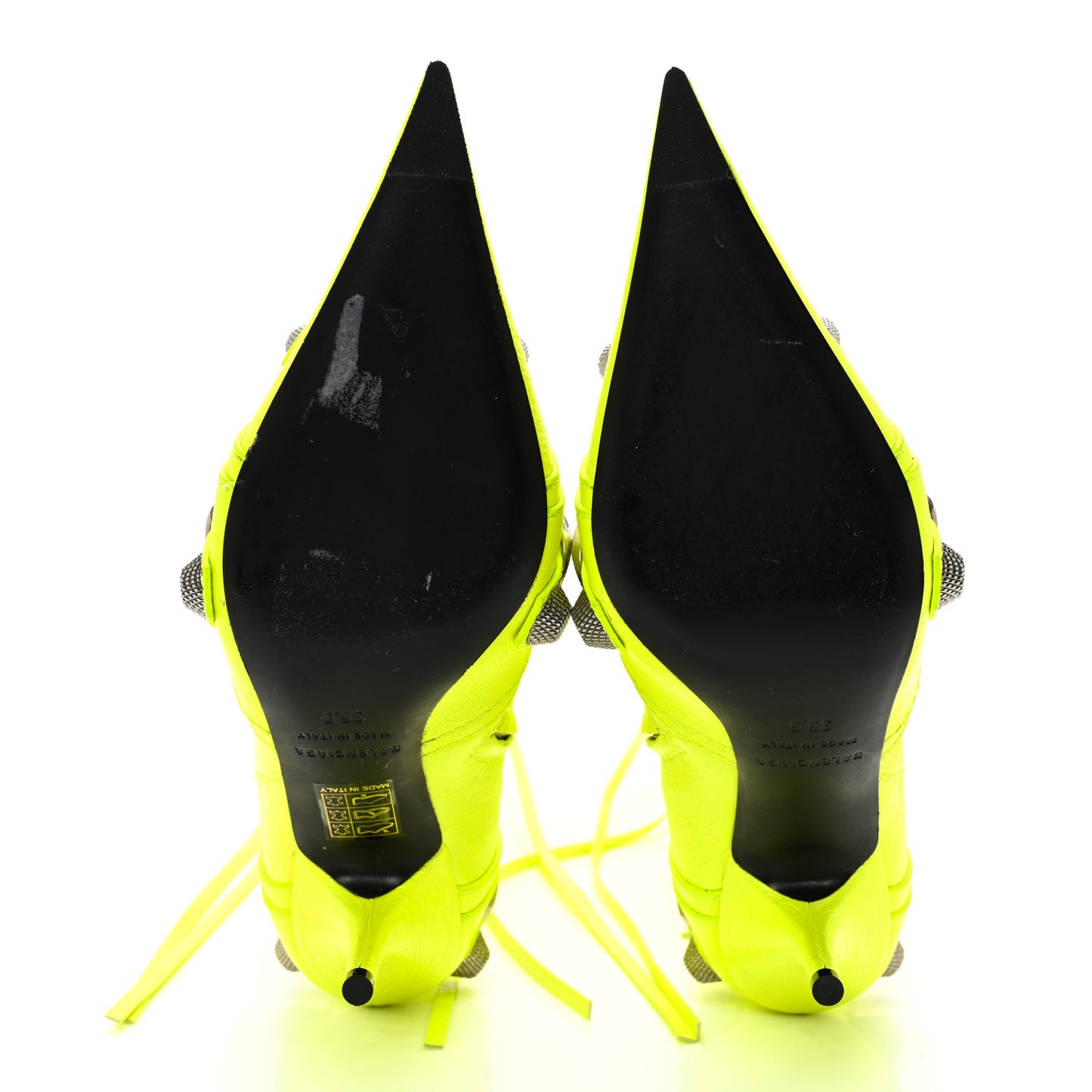 Agneau Arena Cagole 90mm Boots 35.5 Fluo Yellow