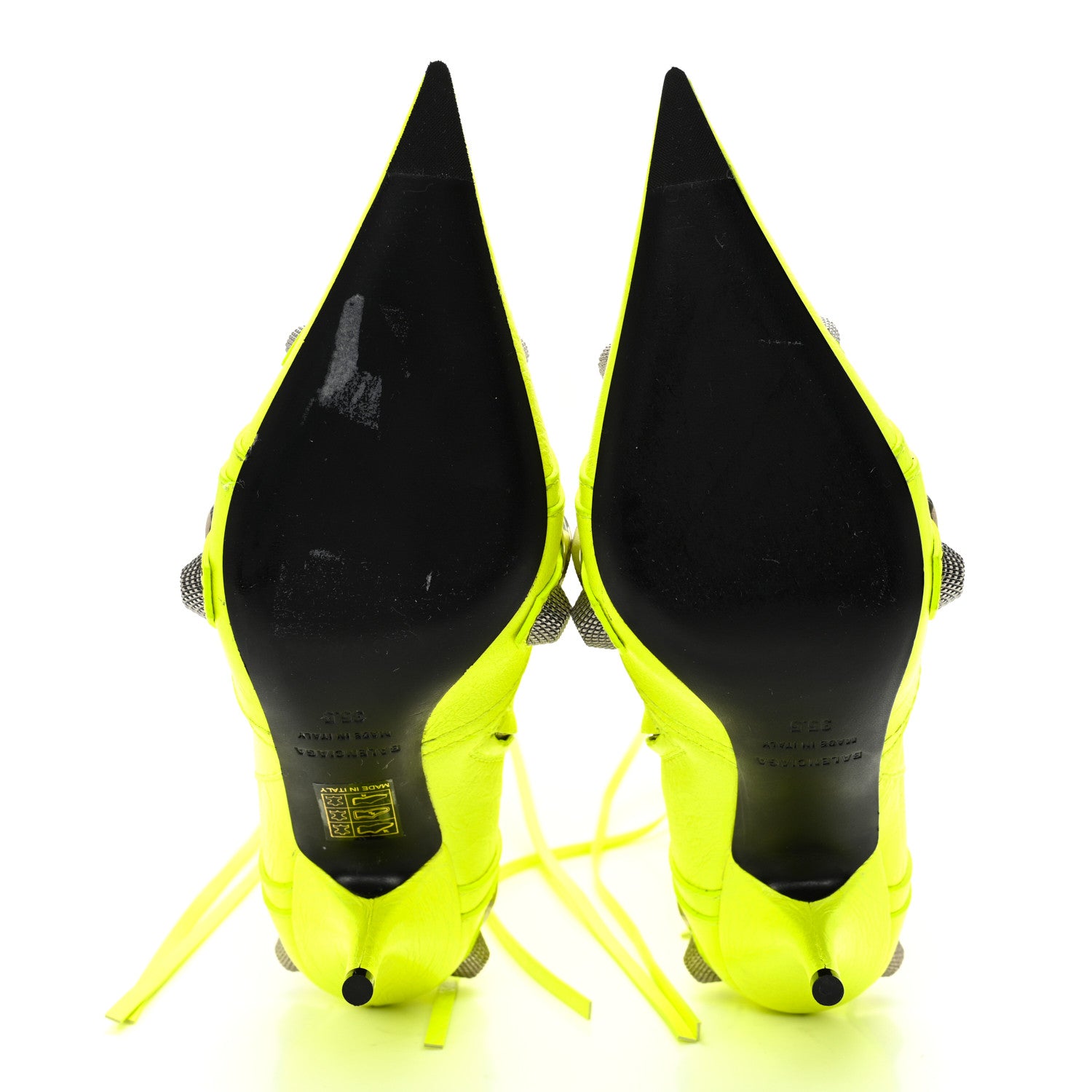 Balenciaga Agneau Arena Cagole 90mm Boots 35.5 Fluo Yellow 5 of 13