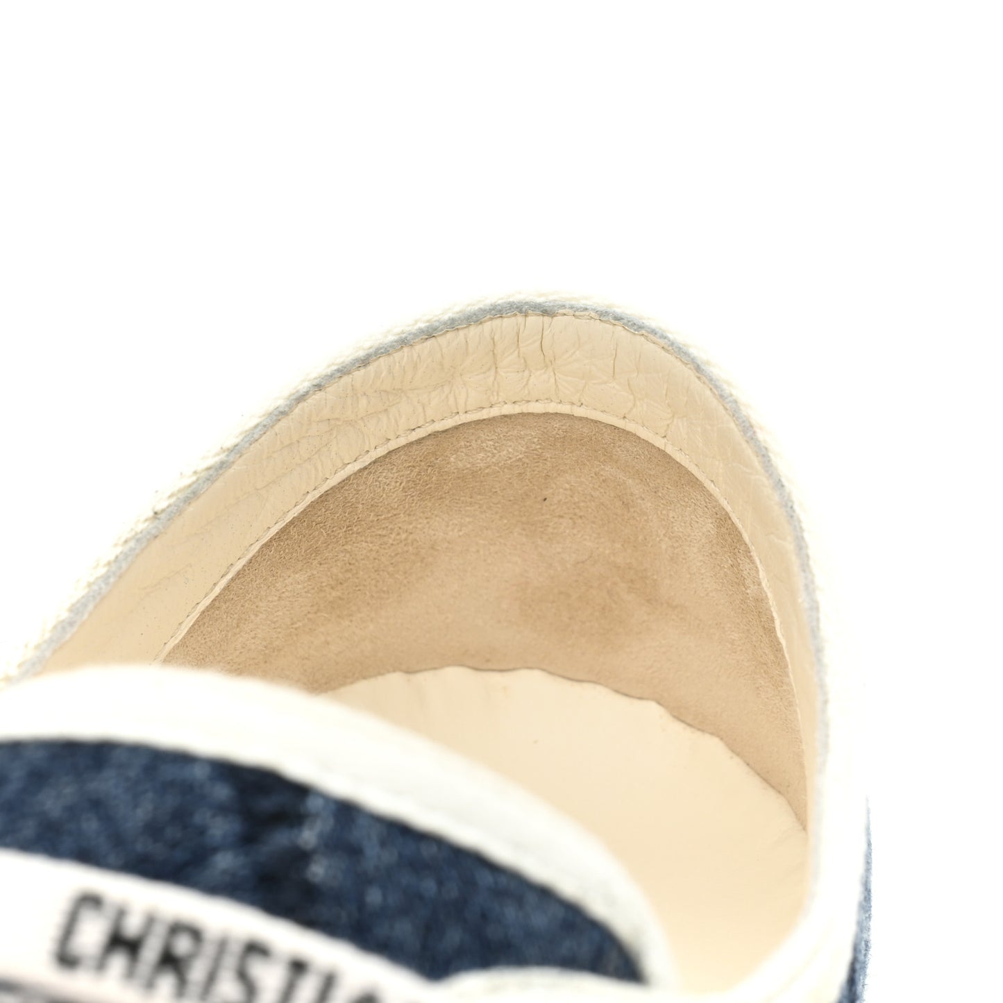 Denim Patchwork Walk'n Dior Low Top Sneakers 37 Blue