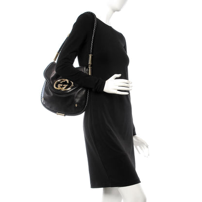 Gucci Calfskin Britt Tassel Shoulder Bag Black 2 of 10